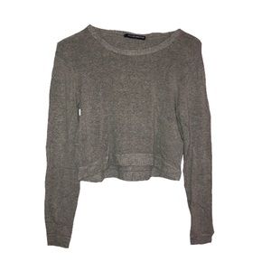 Brandy Melville Cropped Grey Sweater